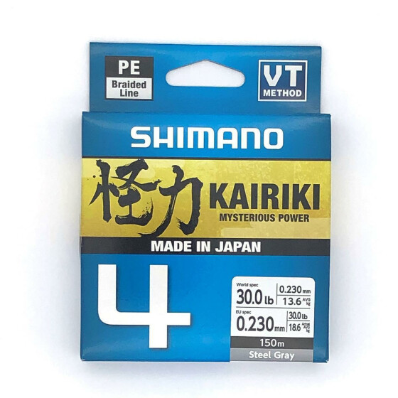 Shimano Kairiki 4 0,200mm 13,8kg 150m Steel Gray