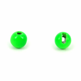 Hot Fly Tungsten Kopfperlen geschlitzt 4,6mm Fluo Green