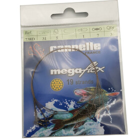 Cannelle MegaFlex Stahlvorfach Wirbel + Duolock Karabiner...