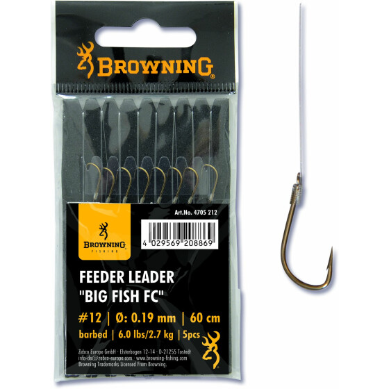Browning #16 Feeder Leader Big Fish FC bronze 1,45kg / 3,0lbs Vorfach: 60cm