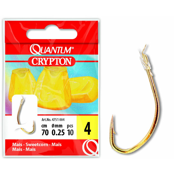 Quantum #10 Crypton Mais Vorfachhaken gold Vorfach: 70cm Vorf.-Schn. Ø: 0,18mm