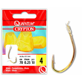 Quantum #10 Crypton Mais Vorfachhaken gold Vorfach: 70cm...