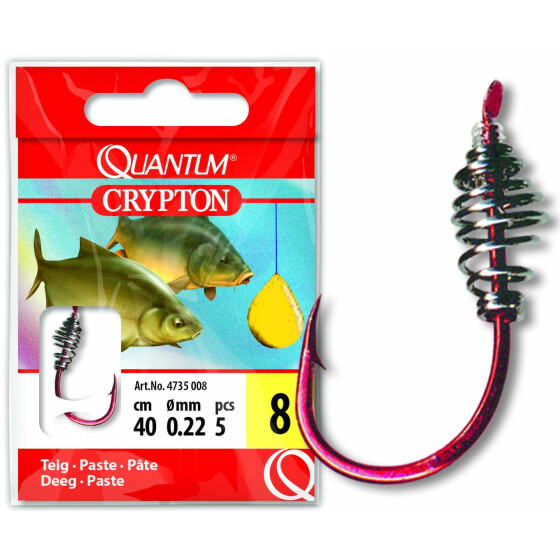 Quantum #4 Crypton Teig Vorfachhaken rot Vorfach: 40cm Vorf.-Schn. Ø: 0,25mm