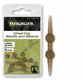 Radical Chod Rig Beads and Sleeve camo-green