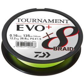 Daiwa Tournament X8 Braid EVO+ Chartreuse 0,12mm 8,6kg