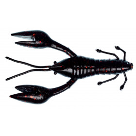 Gunki Hourra Craw 4 Black Red Flake Gummiköder