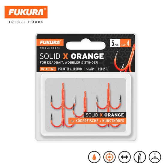 Fukura Solid X Orange Drillinge Gr.4