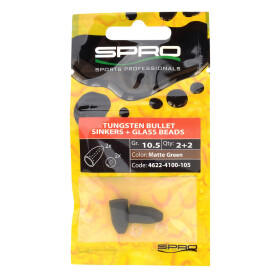 SPRO Camo Tungsten Bullet Sinkers + Glass Beads