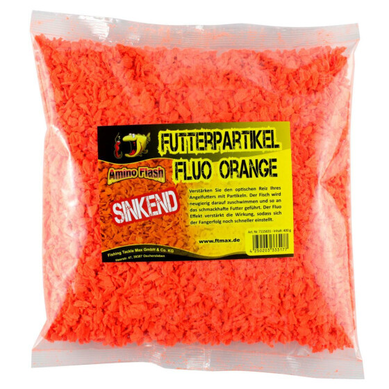 FTM Amino Flash Futterpartikel Fluo Sinkend 400g Orange
