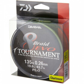 Daiwa Tournament 8 Braid EVO 135m 0,26mm 19,8kg...