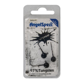 AngelSpezi Tungsten Jighaken Matt Schwarz 2# 3g