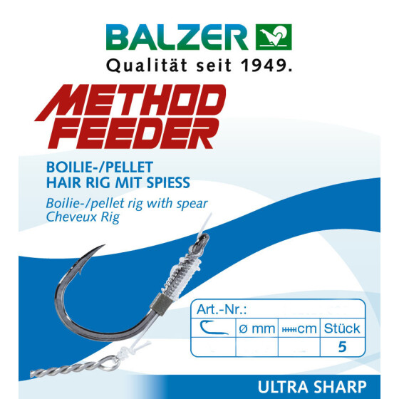 Balzer Method Feeder Rig mit 10mm Speer #12, 0,20mm