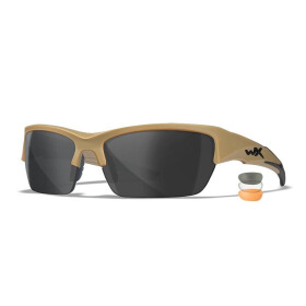 WileyX VALOR 2.5 Clear/Grey/Light Rust Tan Frame Sonnenbrille BLACK OPS