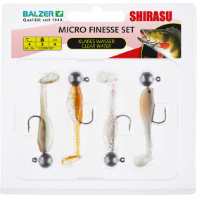 Balzer Shirasu Micro Finesse Set 3g, 4cm montierte Gummifische
