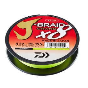 Daiwa J-Braid Grand X8 Chartreuse 2700m geflochtene Schnur