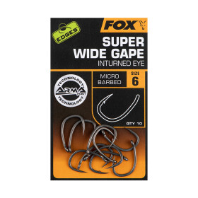 Fox EDGES™ Super Wide Gape (In-Turned Eye) Karpfenhaken Größe #4