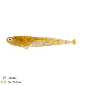 Zeck Quappie 12cm Goldglitter Gummifisch