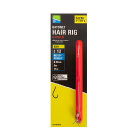 Preston 4"/10 cm Bayonet Hair Rigs #10 | 0,24mm | 5kg