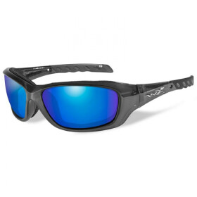 WileyX GRAVITY Polarized Blue Mirror Black Crystal Frame Sonnenbrille