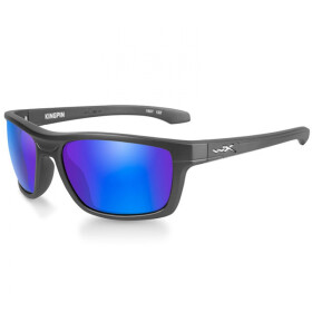 WileyX KINGPIN Polarized Blue Mirror Matte Graphite Frame...