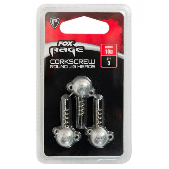 Fox Rage Corkscrew Round Jigkopf 20g